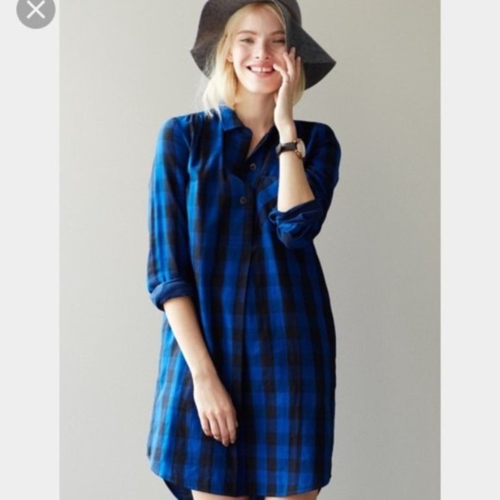 Madewell Latitude Shirtdress Buffalo Check Dress